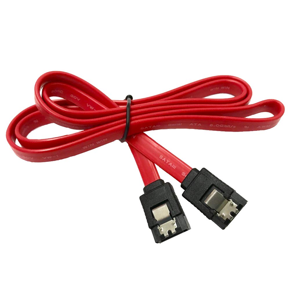 Micro SATA Cables SATA III 7-Pin Red Cable with Metal Latching Connectors for Hard Drive, SSD, Optical Drive & Motherboard, 6 Gbps, 14 Pin, Indoor Use