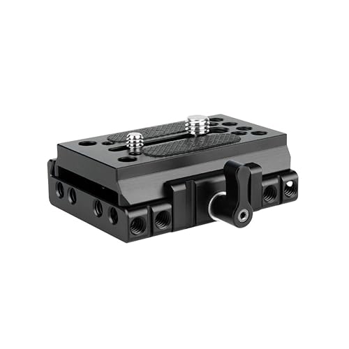 NICEYRIG Quick Release Base Plate Compatible with Manfrotto 577, 501, 504, 701 for DSLR Camera 15mm Rail Support System