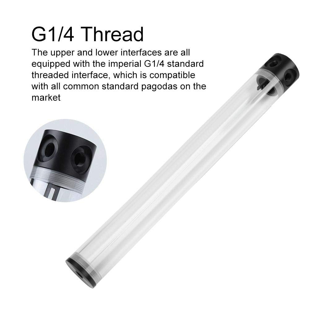 Yoidesu CPU Cooling Heat Exchanger 50mm Diameter Cylinder Water Cooling G1/4 Thread Computer DIY Cylinder Water for CPU Cooling Multiple Length(400mm)