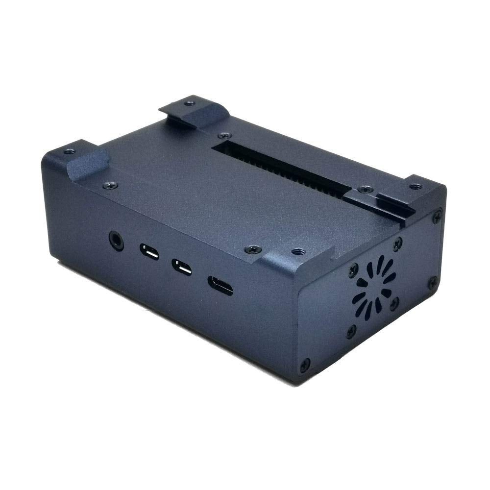 ZkeeShop for Raspberry Pi 4 Aluminum Case with Fan and 4PCS Heatsink Compatible for Raspberry Pi 4 Model B (Not Include Raspberry Pi Board) (Blue)