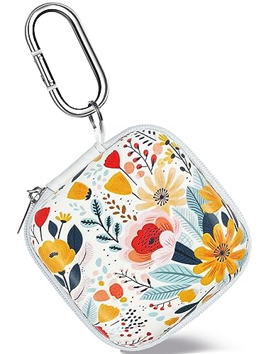 Earbud Case Headphone Organizer Ear Bud Case Portable EVA Carrying Box Storage Bag with Carabiner for AirPods Beats Bose Galaxy Buds 4/3/FE Data Cable