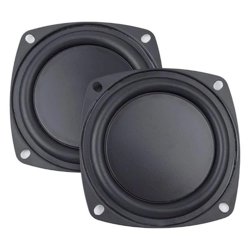SiyphuNing 2 Pack 4 Inch 105mm Woofer Vibrating Membrane Iron Rubber Vibration Diaphragm Plate Replacement Passive Radiator Film for Bass Speaker