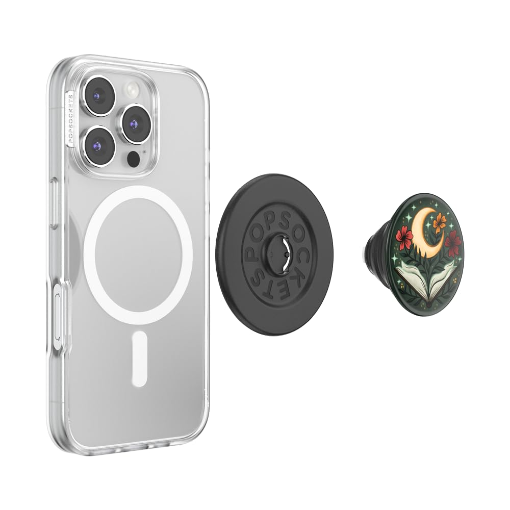 PopSockets Phone Grip for MagSafe with Kickstand, Magnetic Stand, Swappable Top, Secure Hold for iPhone MagSafe Cases, Phone & Tablet Grip, Halloween