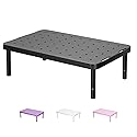 WALI Computer Monitor Stand for Desk, Adjustable Laptop Riser, Desk Monitor Stand Underneath Storage for Office, School Supplies (PTT001-B), 1 Pack
