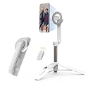 PureGear Magnetic Selfie Stick Tripod Stand with Wireless Remote, Compatible with MagSafe for iPhone 17/16/15/14/13/12 Series and Android Phones