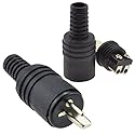 Calvas 2 Pin DIN Plug Speaker and HiFi Screw Terminals Connector 2 Pack Adapters - Line Connector, 2P