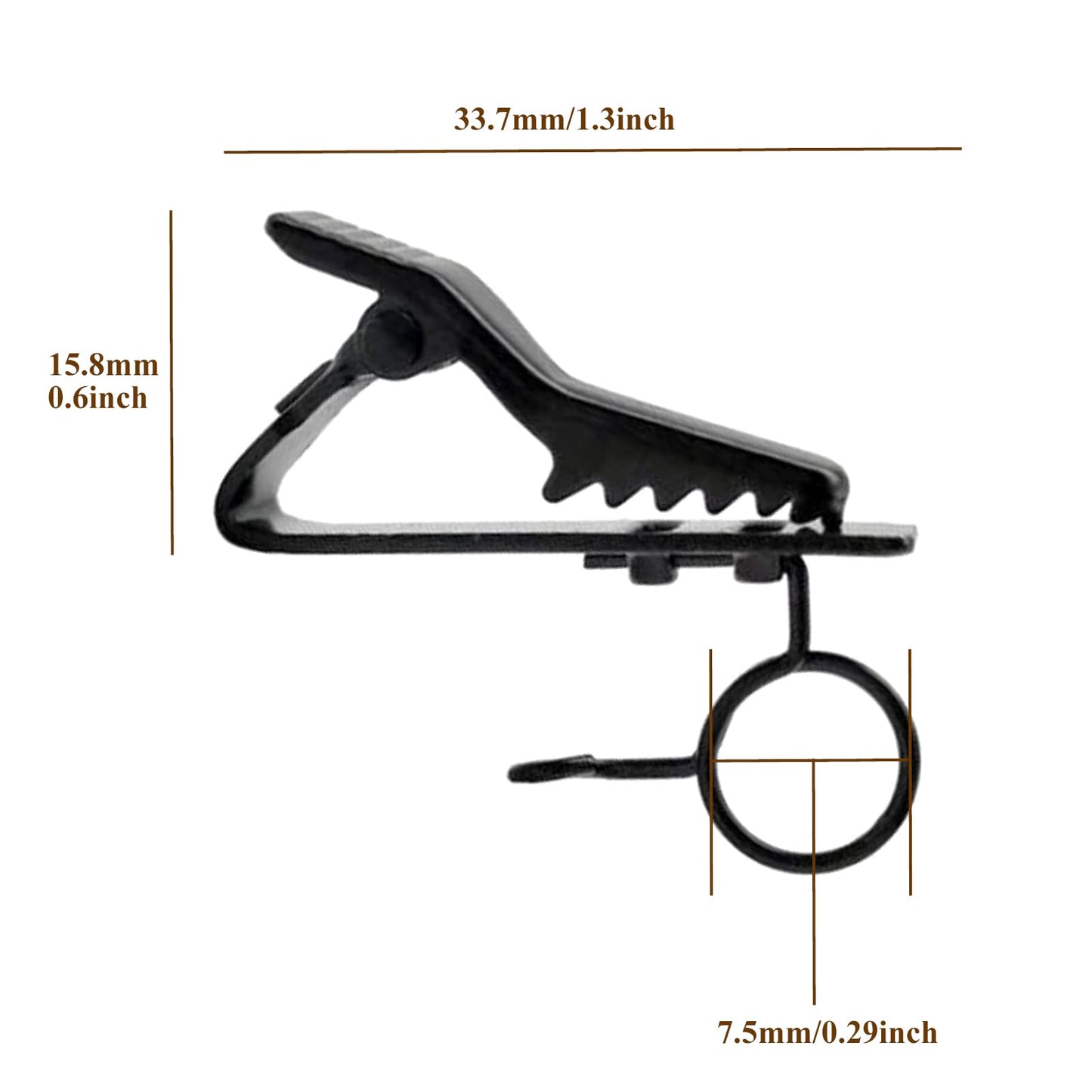 Luwigs 3pcs Lavalier Microphone Metal Tie Clips with 3pcs Lapel Mic Windscreen Foam Covers, Lapel Microphone Replacement Kit, Metal Lapel Mic Clips
