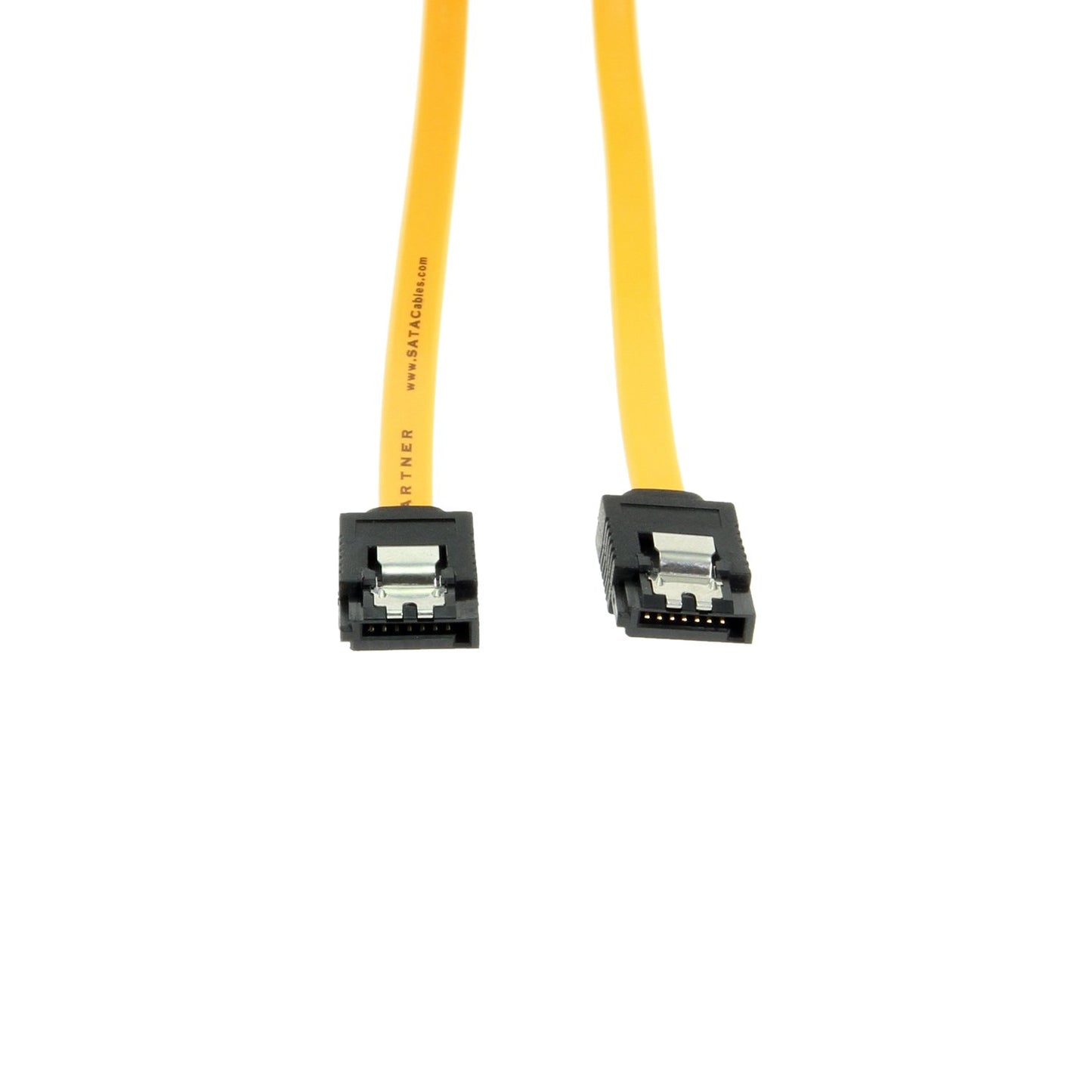 SATACables 39 inch Yellow Latching SATA III Straight to Straight (30SS991YL)