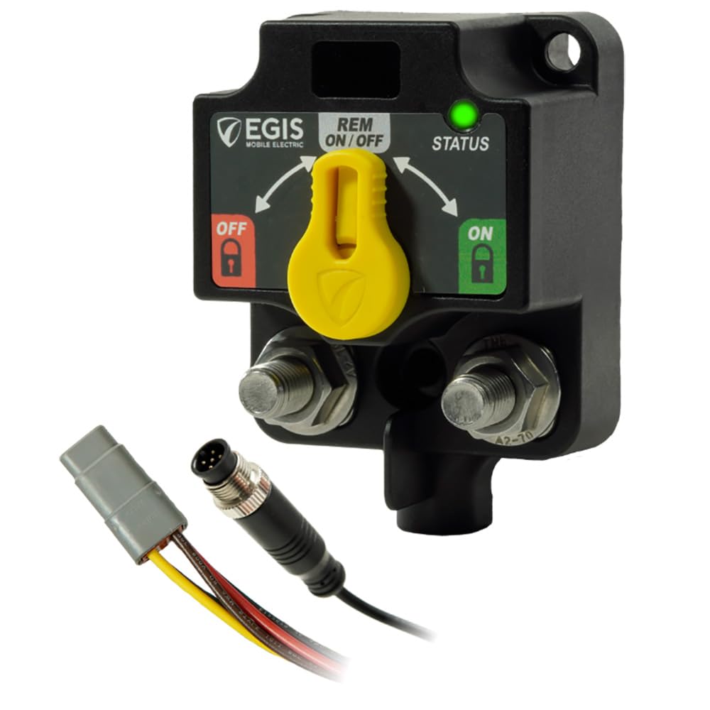 Egis Mobile Electric 4-Position DT Relay with Knobs, NMEA 2000 Compatible, Manual Operation, IP67/IP6K9K Rated