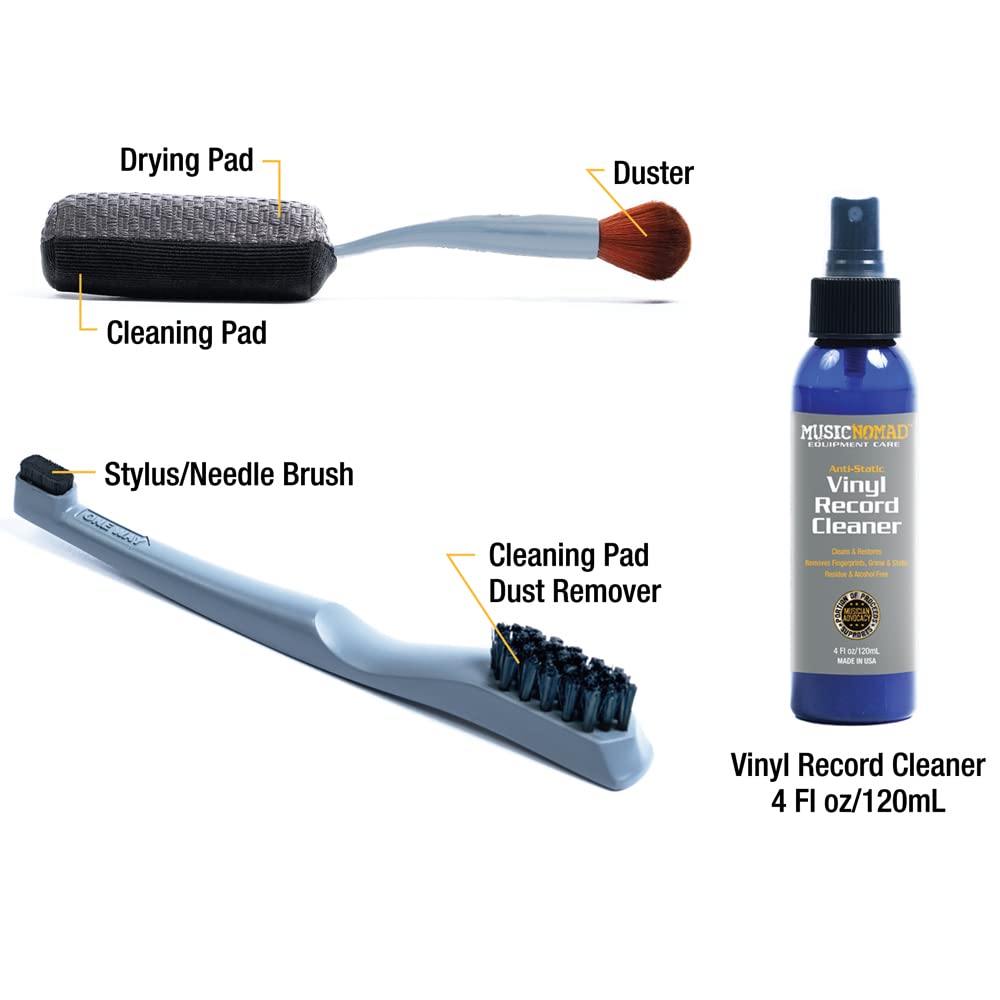 MusicNomad Next Level 6 'n 1 Vinyl Record Cleaning & Care Kit (MN890)