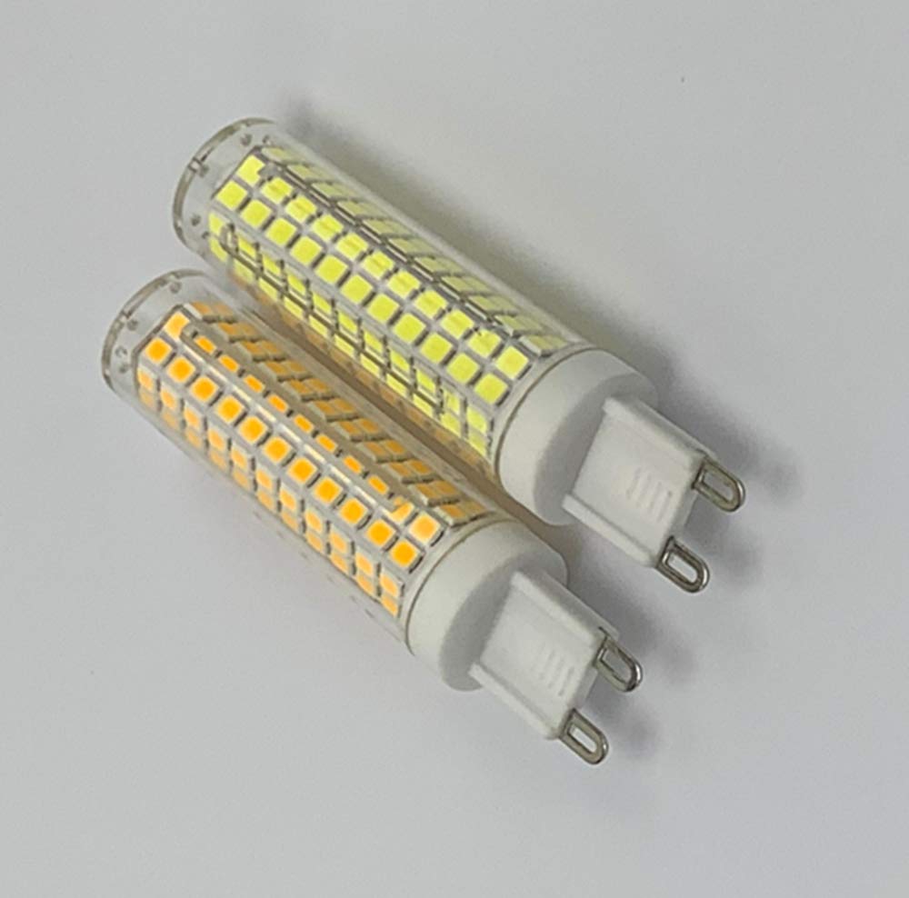 K JINGKELAI G9 LED Bulbs Dimmable 10W(Equivalent to 100W Halogen) 110V Warm White 3000K LED Corn Lights JCD T4 G9 Bin-pin Base,Dimmable,136 LED 2835
