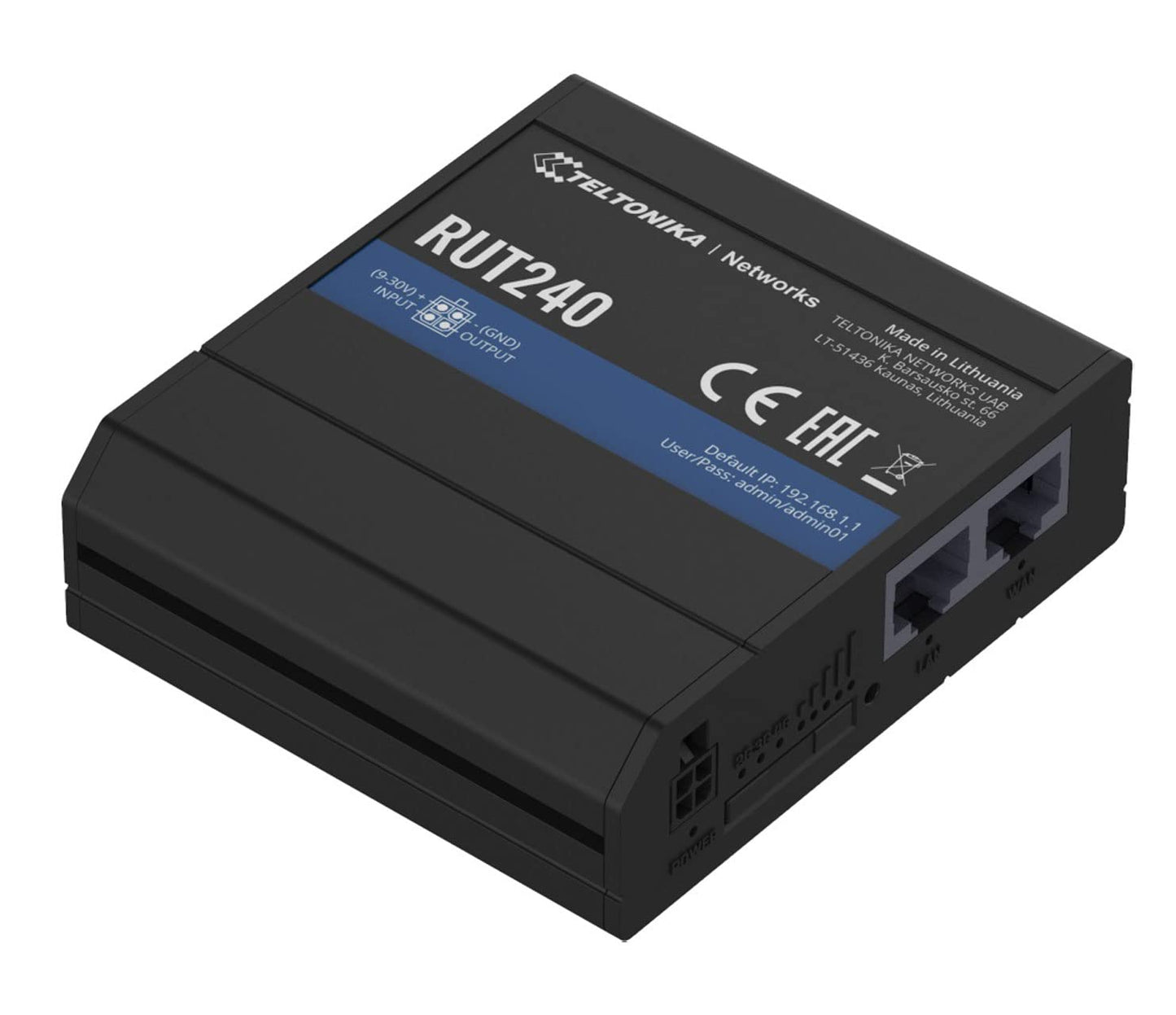 Teltonika RUT240 4G /LTE & WiFi Cellular Router with Ethernet and I/O - Verizon - RUT24002U000