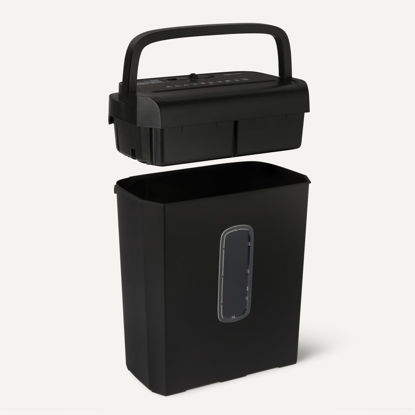 Amazon Basics 6-Sheet Cross-Cut Paper Shredder and Credit Card Shredder, 3.7 Gallon, Black