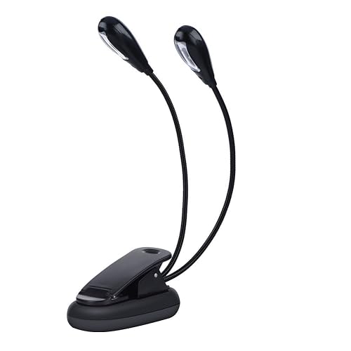 eecoo Clip On Book Light, Adjustable Reading Lamp, LED Eye Care Design for Music Practice, Home Study, Office Use