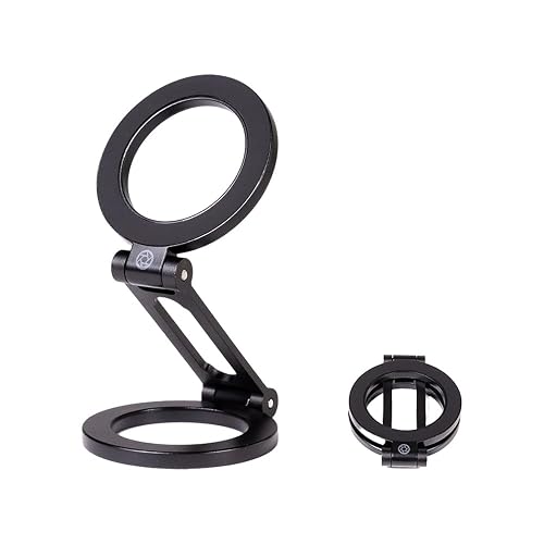 Premium Magnetic Phone Stand for MagSafe iPhone & Android, Foldable Dual-Sided Magnetic Holder with Multiple Adjustment Points, Mount for Any Magnetic