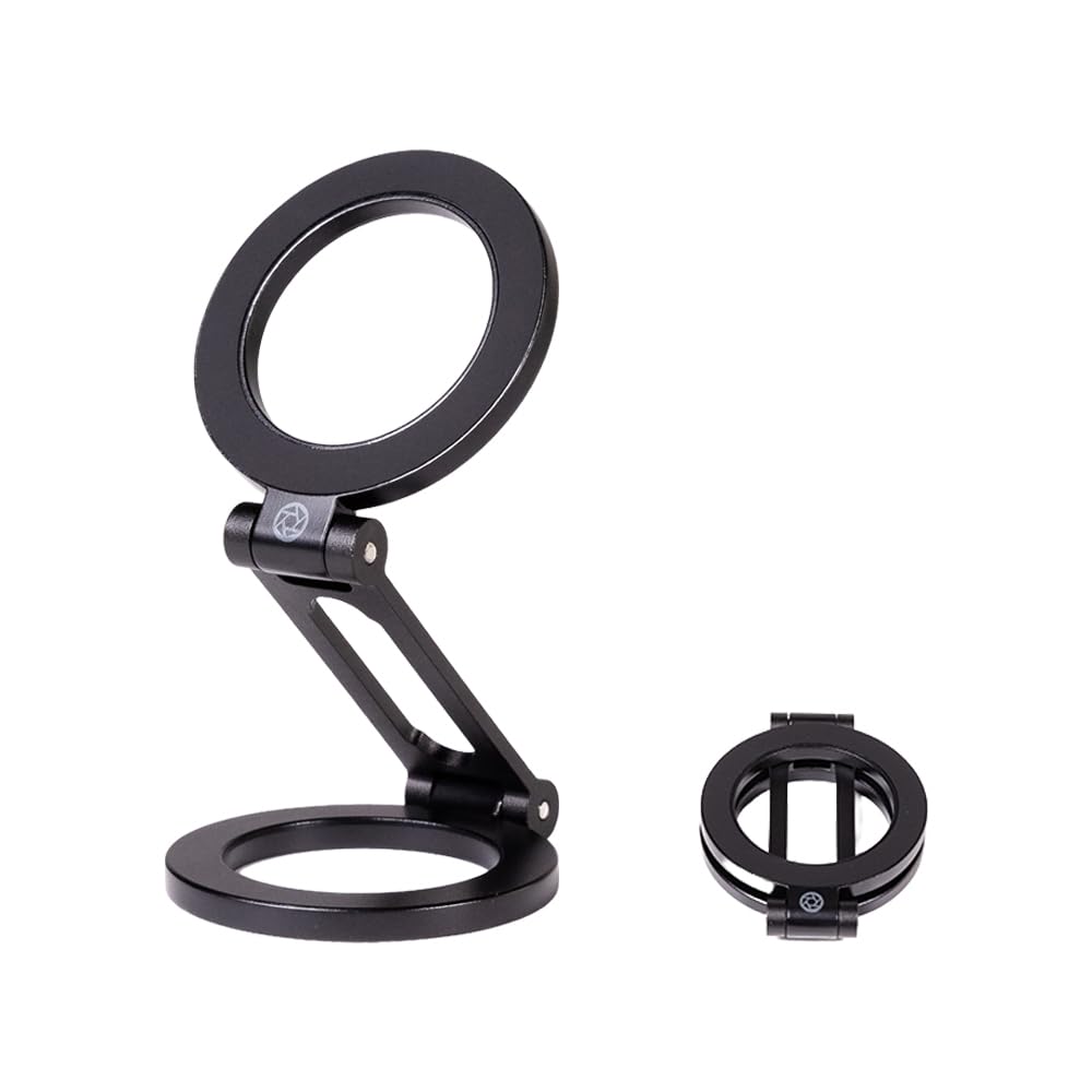 Premium Magnetic Phone Stand for MagSafe iPhone & Android, Foldable Dual-Sided Magnetic Holder with Multiple Adjustment Points, Mount for Any Magnetic