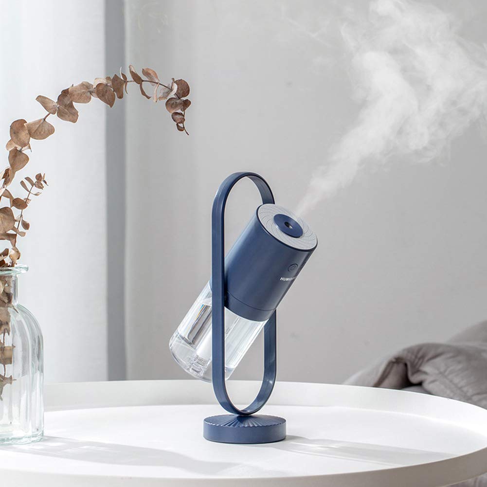 Acrodi Mini USB Portable Air Purification Sprayer Lantern Humidifier for Car, Travel, Office, Baby Bedroom with Night Light, Dark blue
