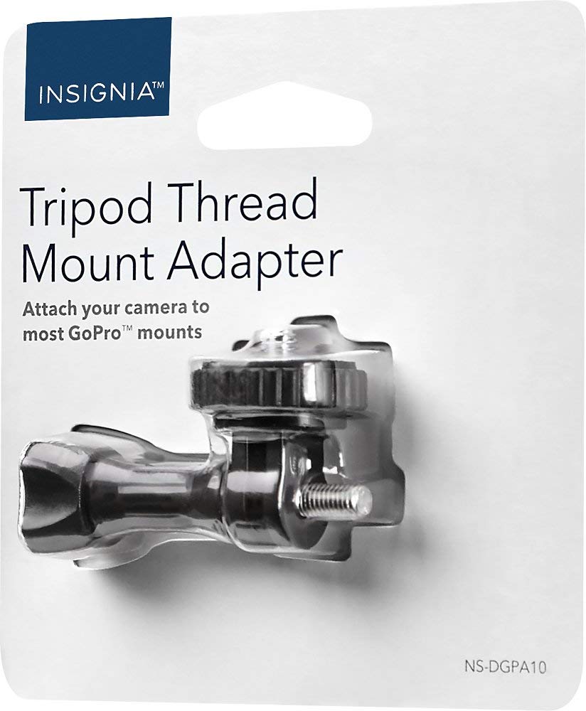Insignia Tripod Thread Mount Adapter for Most GoPro Mounts NS-DGPA10