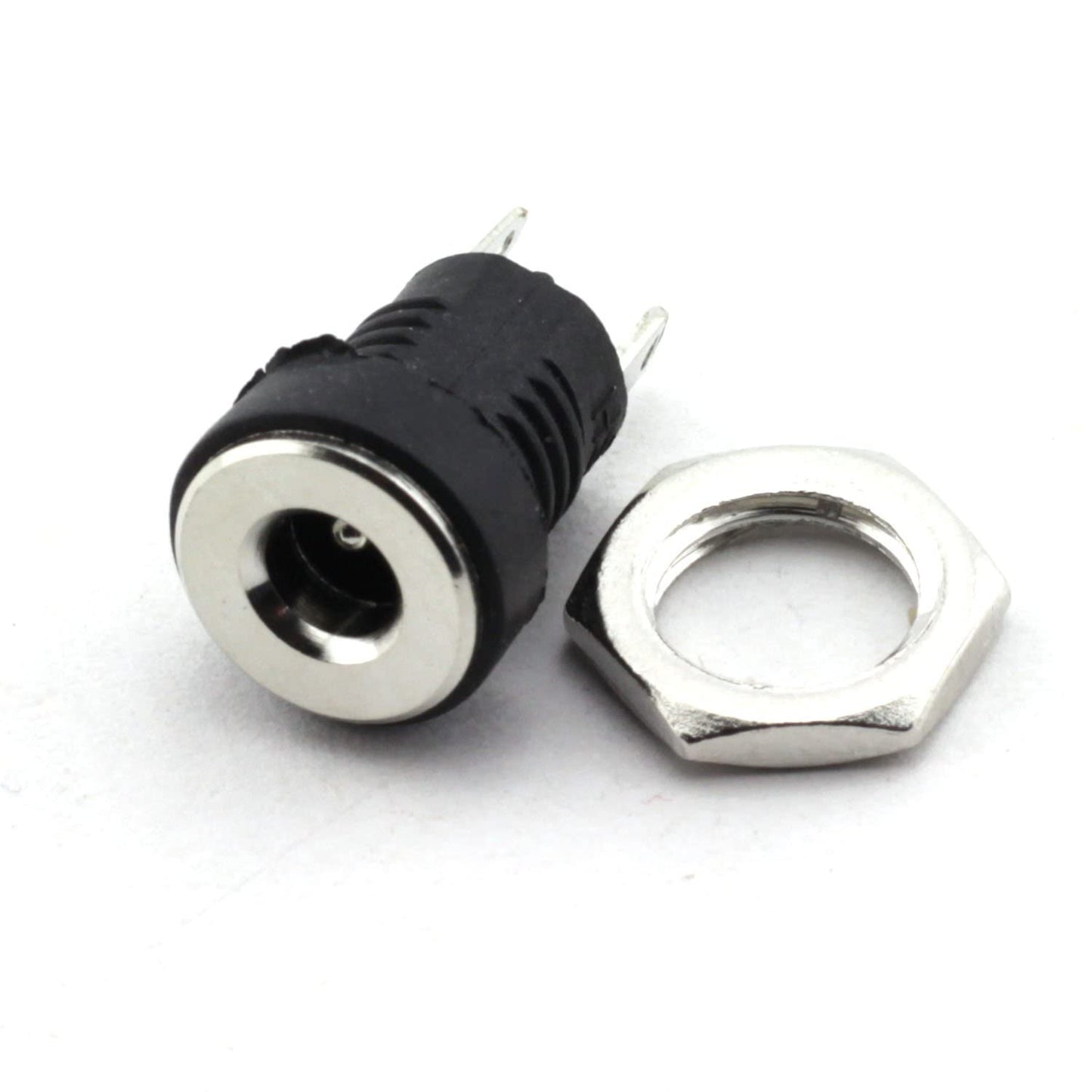 MEETOOT 12 Pack 3.5mm x 1.3mm 2 Pin Female DC Power Jack Panel Mount Screw Nut Kit DC Socket Electrical Plug