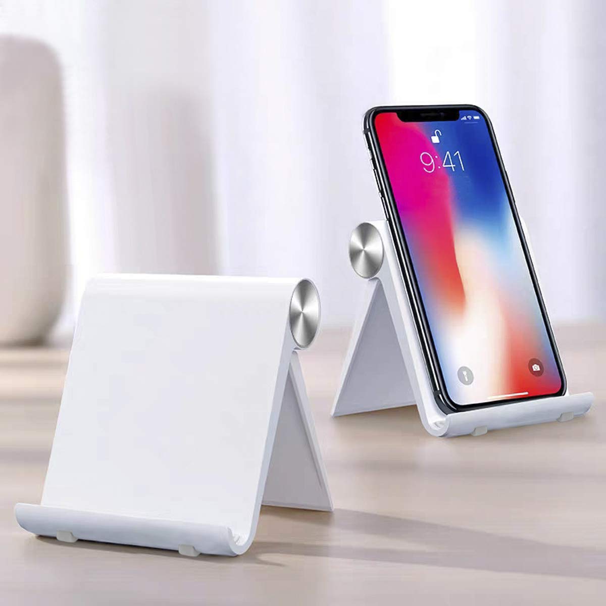 Mayten Foldable Desk Cell Phone Stand Adjustable iPhone iPad Holder Stand,Compatible for iPhone 14Pro 14Plus 13 12Pro Max 11 SE XS XR 8 7