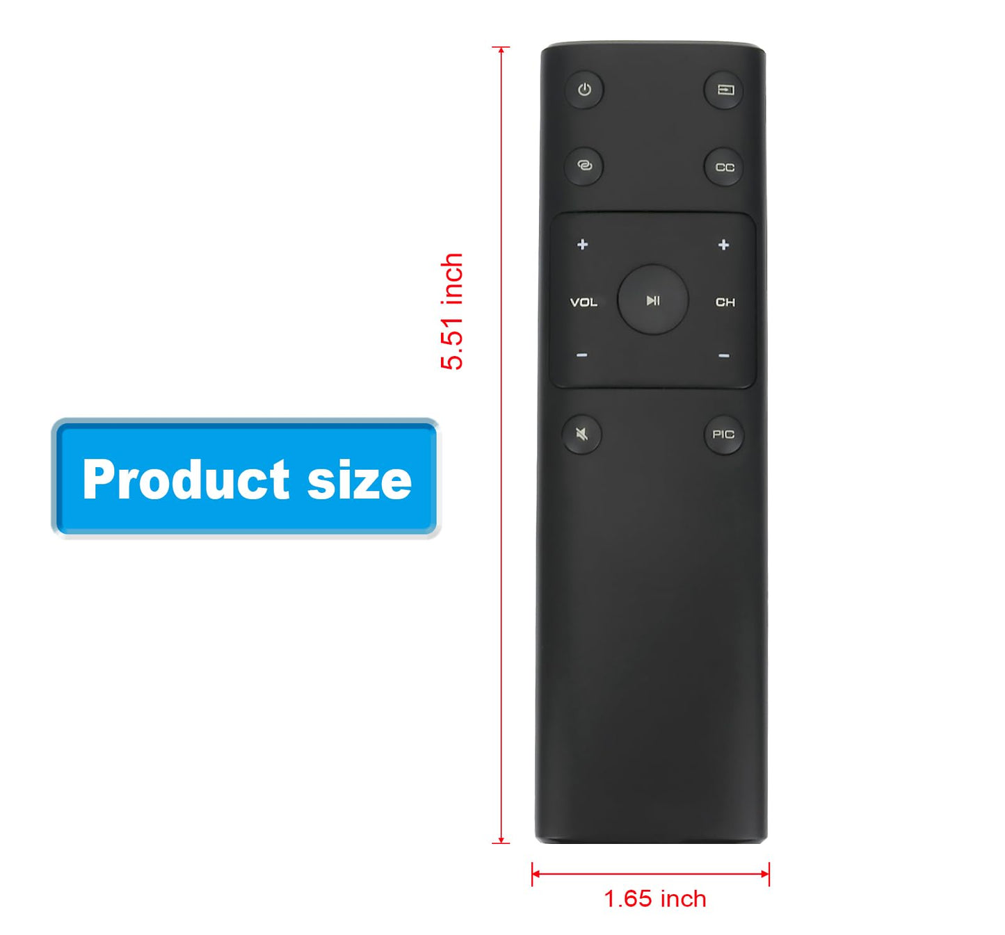 New XRT133 Replace Remote Control Compatible with VIZIO Smart TV E48-d0 E50-d1 E55-d0 E550d0 E480-d0 48d0 E50d1 E55d0 E550d0 E480d0