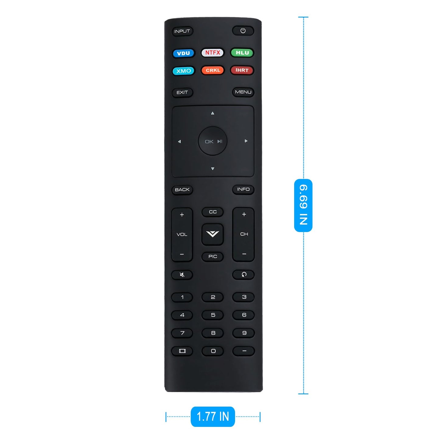 XRT136 Remote Control Replace fit for VIZIO TV D24F-F1 D32FF1 D43F-F1 E55U-D0 E55UD2 E55-D0 E55E1 M65-D0 M65E0 P65-E1 P75C1 P75E1 M70-E3 M75E1 E43-E2