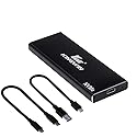 Kingwin M.2 SSD NVMe External Enclosure, 10Gbps USB 3.1 Gen 2 M-Key to USB C Solid State Drive Adapter, PCIe USB 3.0 USB C Cables, Fit Size