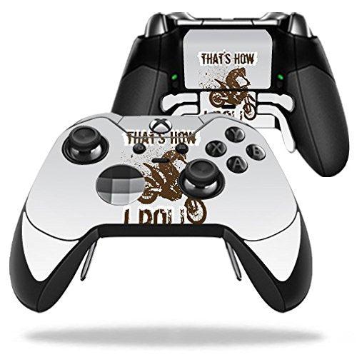 MightySkins Skin Compatible with Microsoft Xbox One Elite Controller - Motocross | Protective, Durable, and Unique Vinyl Decal wrap Cover | Easy