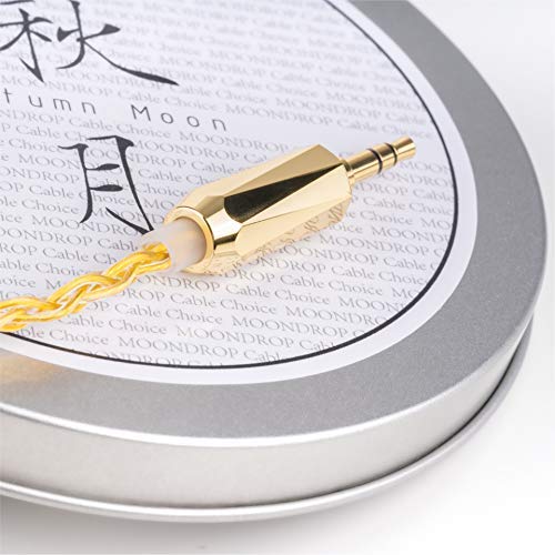 Moondrop Autumn Moon 24AWG 22Core 6N Gold-Plated OCC Copper 2pin 0.78mm Earphone Upgrade Cable (3.5mm)