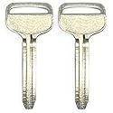 Set of Two Metal Key Blank TR47-X217 for Toyota Pontiac Vibe, 4-Runner, Camry, Celica Coupe, Corolla, Pickup, RAV-4, Sienna, Solara, Supra, Tacoma