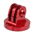 NovelGoal Mini Tripod Mount Adapter 1/4" Aluminium Alloy Base Compatible with GoPro Sports Action Camera Accessories (Red)