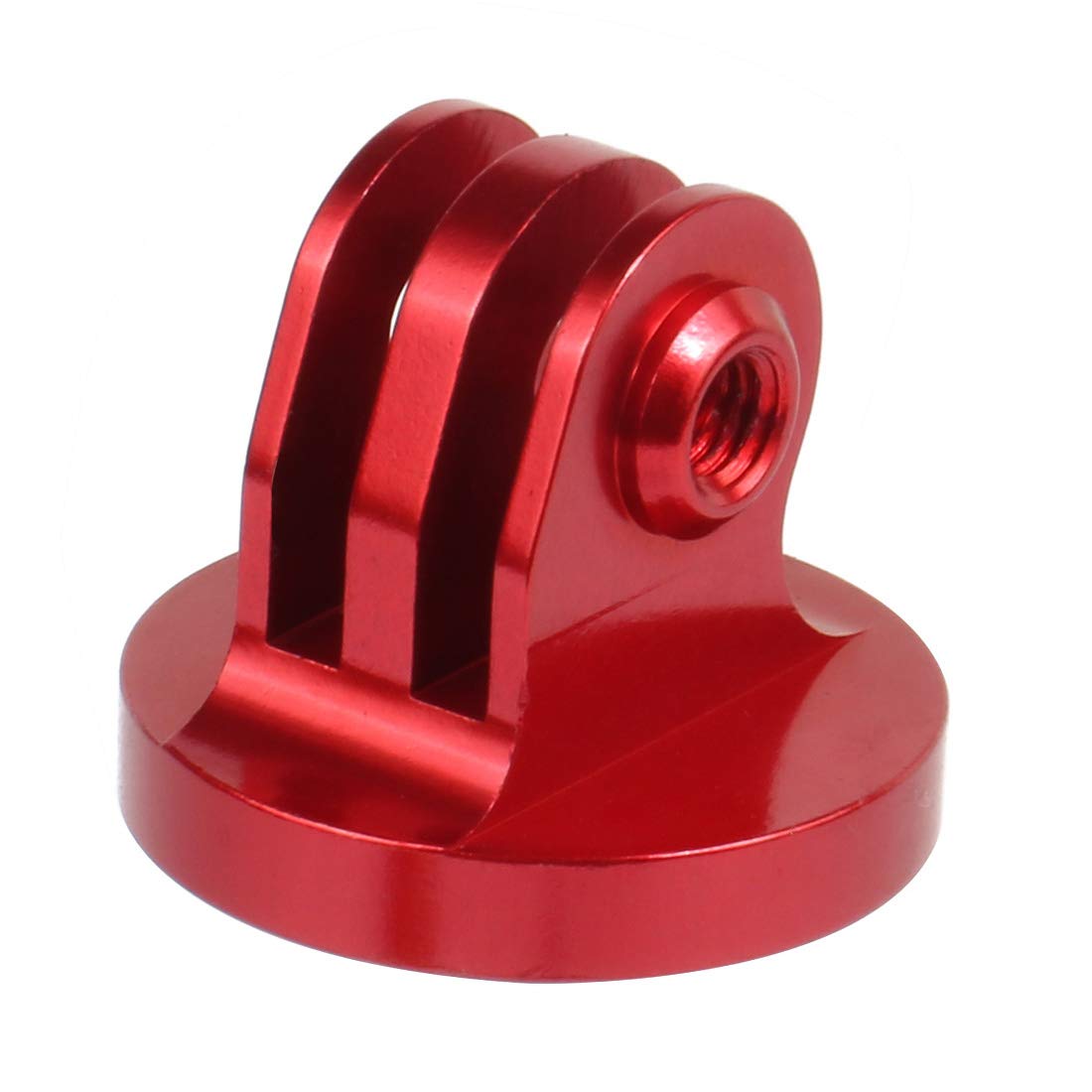 NovelGoal Mini Tripod Mount Adapter 1/4" Aluminium Alloy Base Compatible with GoPro Sports Action Camera Accessories (Red)