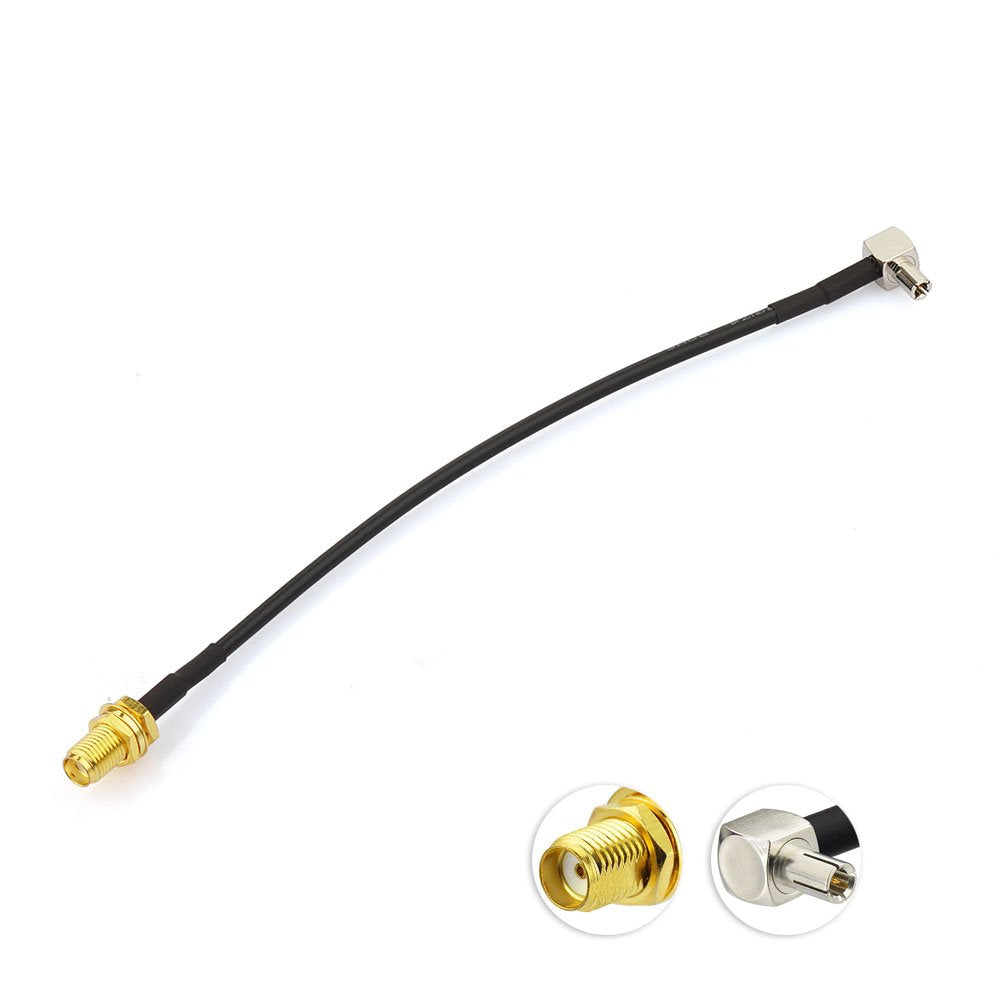 Superbat SMA to TS9 Cable Pigtail SMA Female to TS9 90 Degree External Antenna Adapter Cable for MiFi Router USB Modem & MiFi Hotspot Dongle (6" RG174