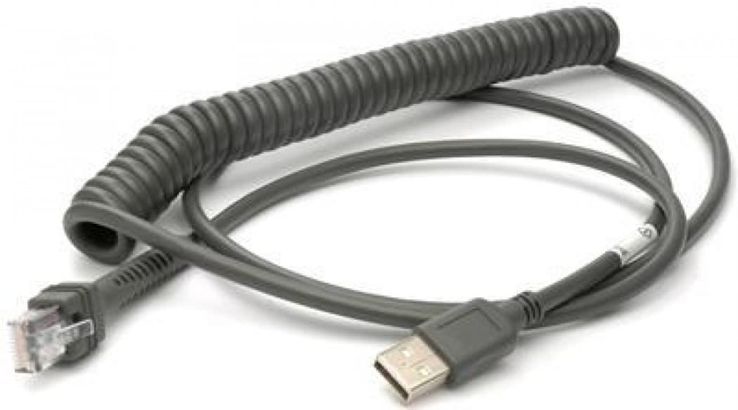Datalogic Scanning 90A052208 Cable for Barcode Scanner, USB, A Coil, 4.5 m Length