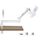 Microphone Arm,Aokeo AK-55 Desk Low Profile Adjustable Mic Boom Arm Stand,Suitable For Blue Yeti,Snowball iCE, HyperX QuadCast,SoloCast,Elgato