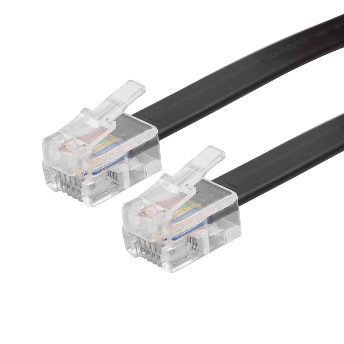 uxcell RJ12 6P6C Telephone Extension Cable, 2.59M Long Phone Wire Handset Receiver Cord, Standard RJ12 6P6C Male to Male Plug Extension Line