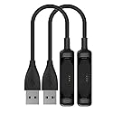 EXMRAT Compatible with Fitbit Flex 2 Charger Cable (2Pack, 30cm/1ft), USB Charger Charging Cable for Fitbit Flex 2 (Black, 2Pack)
