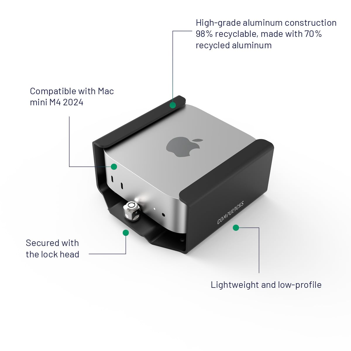 Compulocks Mac mini M4 2024 Secure Mount with Lock Head