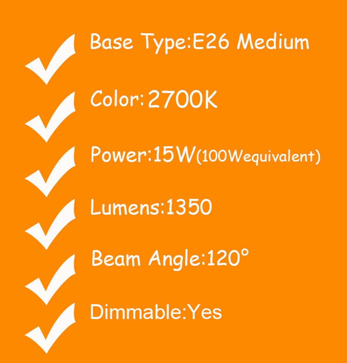yayutelight LED Flood Light 4 Pack, 100 Watt Equivalent, Soft White (2700K) 15W BR30 Dimmable, E26 Medium Screw Base