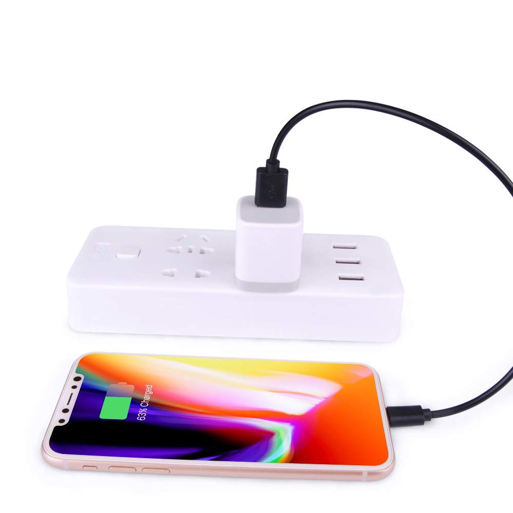 Jasdeia USB Wall Charger, CableLovers 1A/5V 3-Pack Travel USB Plug Charging Block Brick, Charger Power Adapter Cube Compatible Phone Xs/XS Max/X/8/7/6