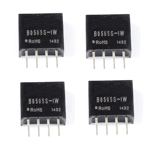 Rakstore 4 Pcs B0505S-1W DC-DC Isolated Converter 5V to 5V Power Supply Module 4 Pins Power Module