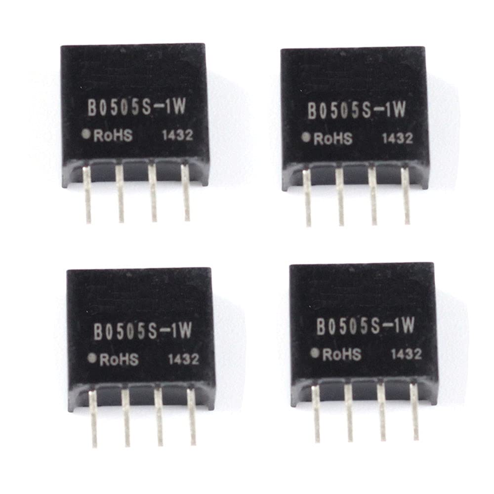 Rakstore 4 Pcs B0505S-1W DC-DC Isolated Converter 5V to 5V Power Supply Module 4 Pins Power Module