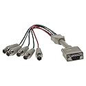 SF Cable, 1ft HD15 VGA Male to 5 BNC Female Cable