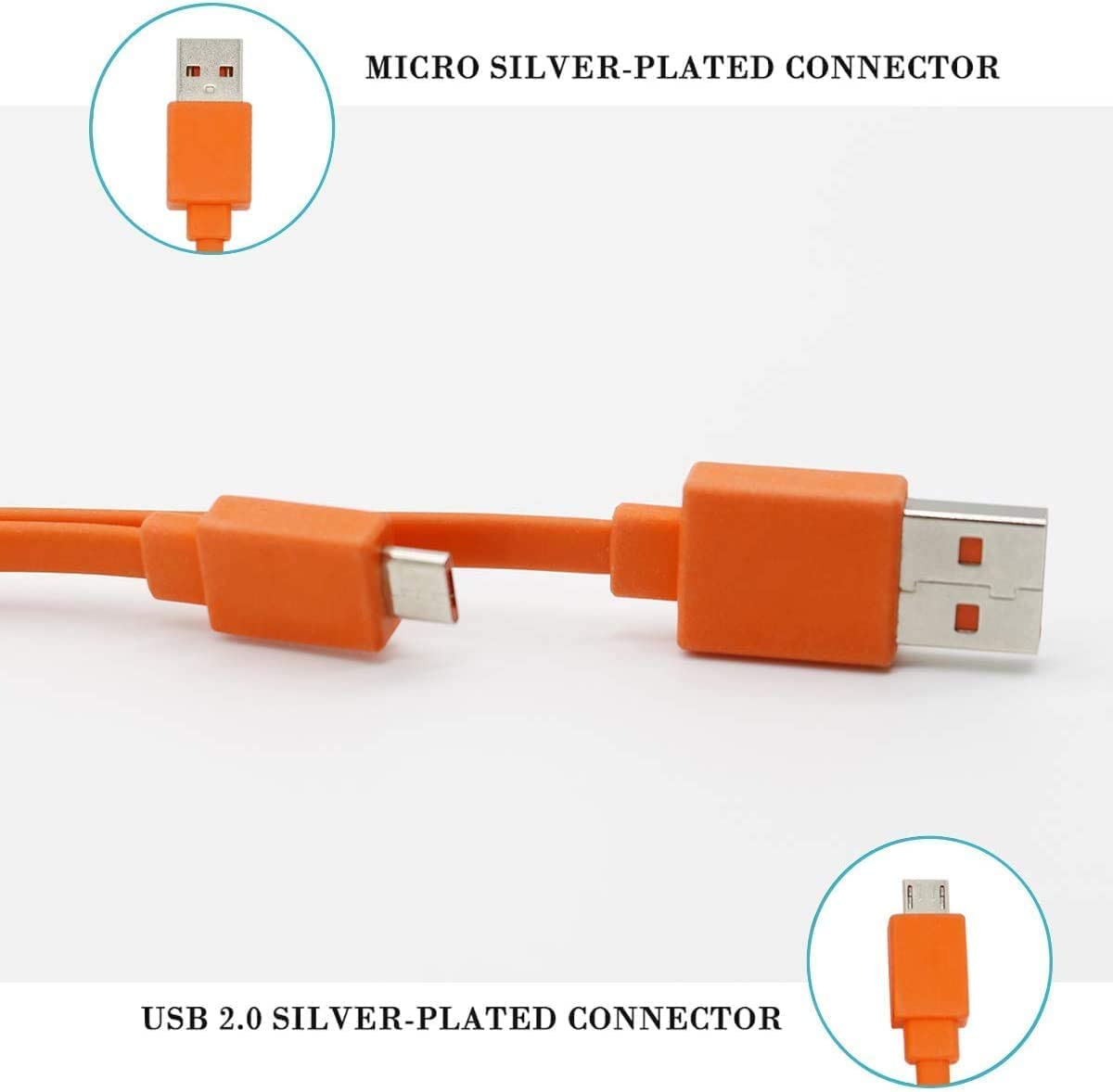 Aquelo Micro USB Fast Power Charging Charger Cable Cord for JBL Charge 3, Charge 2, Flip 4, Pulse 2, Flip 2, Flip 3, Pulse Wireless Bluetooth Speaker