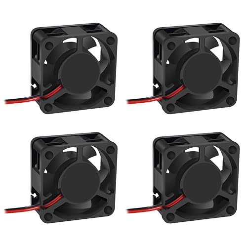 4PCS 40x20mm 3D Printer Fan Brushless 4020 DC 12V 40mm Cooling Fan 40x40x20mm for Cooling 3D Printer Pro Hotend Extruder/Inverte and Storage Equipment