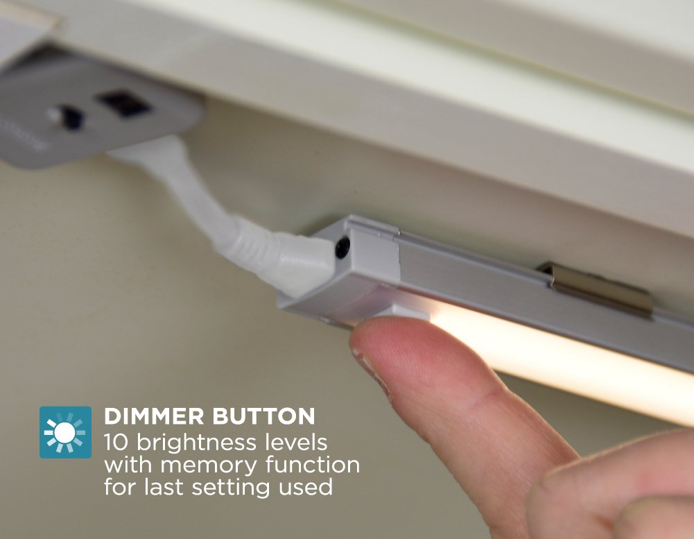 PureOpitcs LED Under Cabinet Lighting Kit, Cool White, Stick up Design, 3-Bars, 6” Each (LEDUC6-3CK), 6"