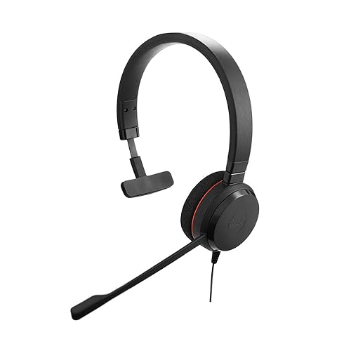 Jabra Evolve 20 MS Teams Wired Headset, Mono Telephone Headset for Greater Productivity, Superior Sound for Calls and Music, USB Connection, All Day