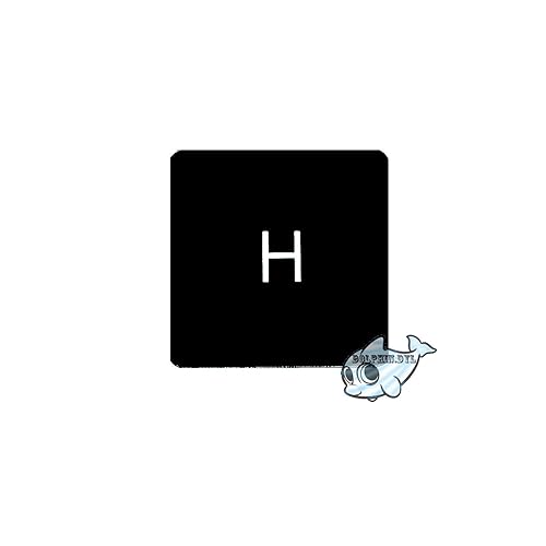 Dolphin.dyl(TM) Replacement Individual Key Cap for US MacBook Pro A1706 A1707 A1708 Key Keyboard(Key Cap Only) (H)