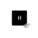 Dolphin.dyl(TM) Replacement Individual Key Cap for US MacBook Pro A1706 A1707 A1708 Key Keyboard(Key Cap Only) (H)