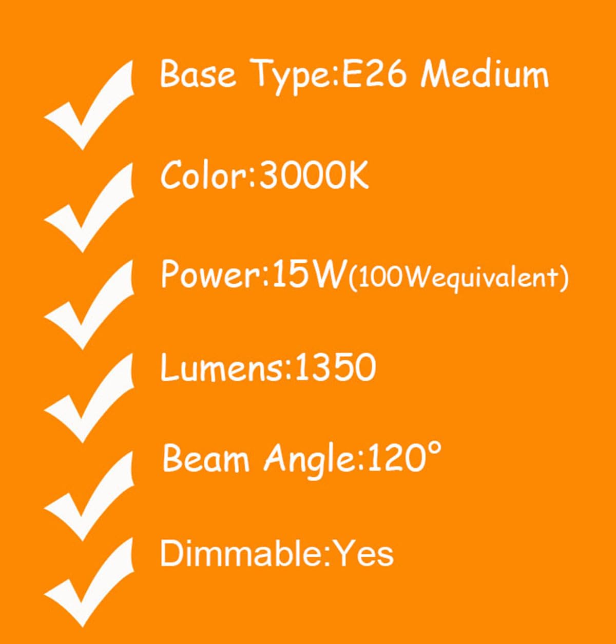 yayutelight 4 Pack BR30 LED Bulbs, Dimmable Flood Lights 100W Equivalent uses 15W 1350 Lumens, E26 Base Instant On (Warm White 3000K)